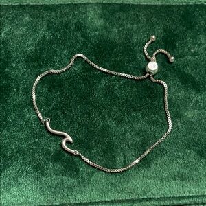 Pura Vida silver wave adjustable bracelet
